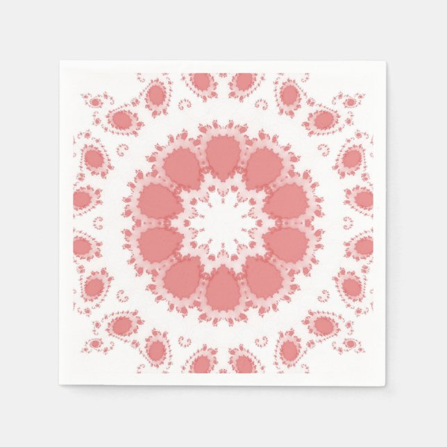 Rosa blommor pappersservett (Framsidan)