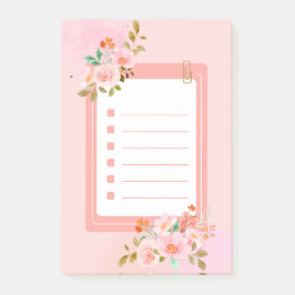 Rosa blommor Post-it Notes