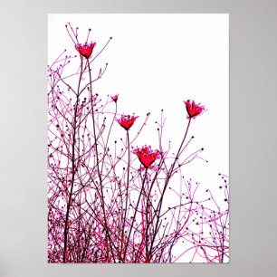 rosa blommor poster
