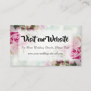 Rosa blommor Rosor & Peony Bröllopswebbplats Tilläggskort