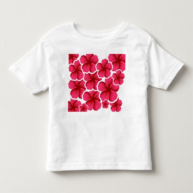 Rosa blommor solar dag för min söta lilla baby t shirt (Framsida)