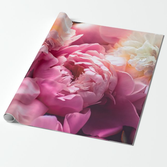 Rosa blommor som blommigt konst bakgrund, botan presentpapper (Utrullad)
