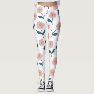 rosa blommor som blöter leggings