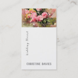 Rosa blommor som gifta sig visitkort
