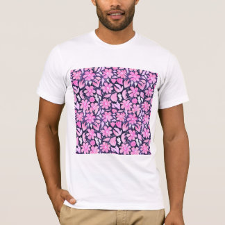 Rosa blommor t shirt