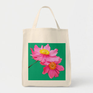 Rosa blommor tygkasse