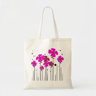 Rosa blommor tygkasse