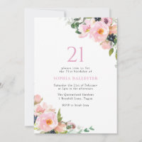 Rosa  blommor Vare 21:a födelsedagen Party