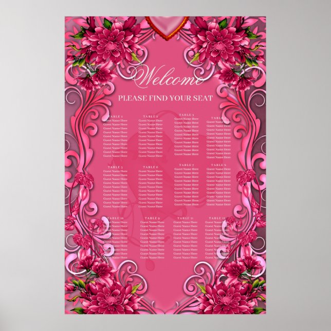 Rosa blommors elegans poster (Framsidan)