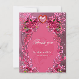 Rosa blommors elegans tack kort