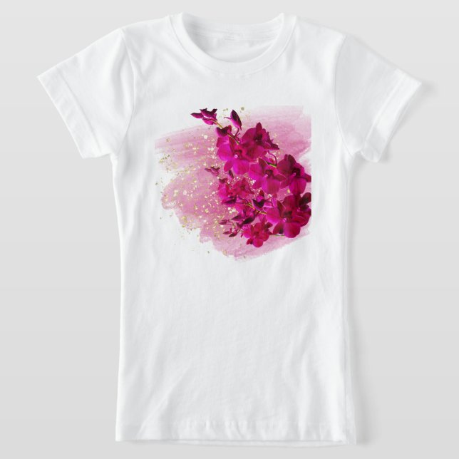 Rosa Blomskjorta T Shirt (Laydown)