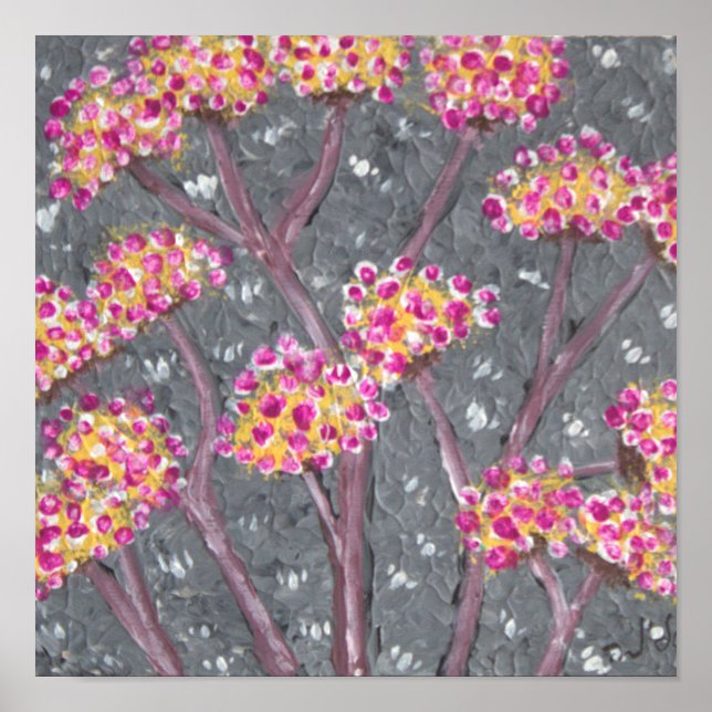 Rosa blomställen poster (Framsidan)