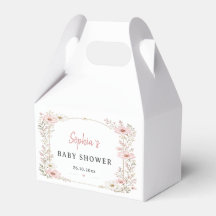 Rosa blomster baby shower