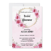 Rosa blomster Elegant Boho grönska akvareller, fli