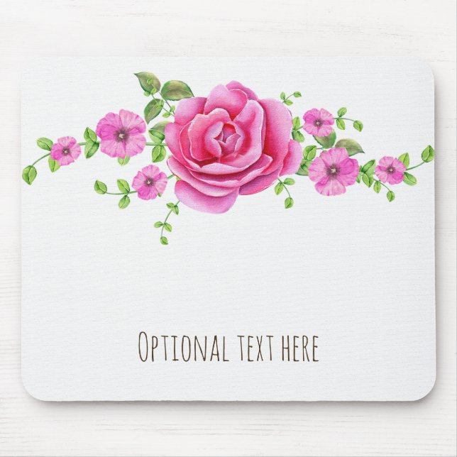 Rosa blomster elegant shabby chic look musmatta (Framsidan)