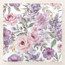 Rosa blomster lavendel ros akvarell lila blomma