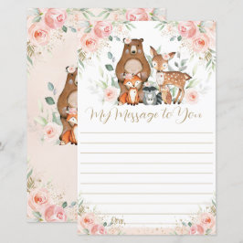 Rosa blomster skog 1-års kapsel meddelande