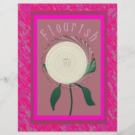 Rosa blomster storpack scrapbookpapper reklamblad