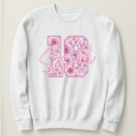 Rosa blomster Sweet 16 Elegant 16-årspresent för f T Shirt