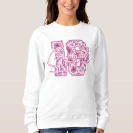Rosa blomster Sweet 16 Elegant 16-årspresent T Shirt