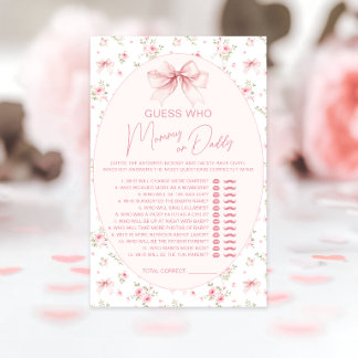 Rosa blomsterbåge Mamma eller Pappa Bebis shower s