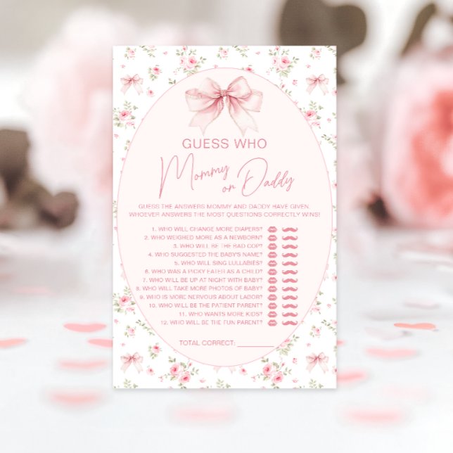 Rosa blomsterbåge Mamma eller Pappa Bebis shower s (Skapare uppladdad)