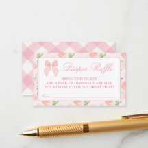 Rosa blomsterband coquette baby shower-kuvert
