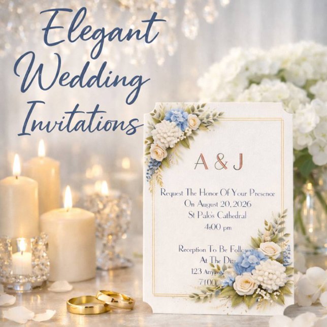 Rosa blomsterbröllopsinbjudan inbjudningar (Skapare uppladdad)