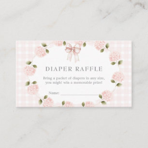 Rosa blomsterdocka för baby shower-inbjudan, visitkort
