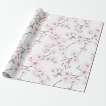 Rosa blomsterinpackning Körsbärsträd presentpapper