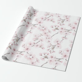 Rosa blomsterinpackning Körsbärsträd presentpapper
