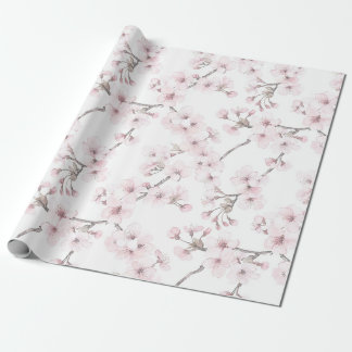 Rosa blomsterinpackning Körsbärsträd presentpapper