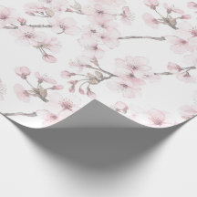 Rosa blomsterinpackning Körsbärsträd presentpapper
