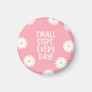 Rosa blomsterinspiration – Små steg varje dag Magnet