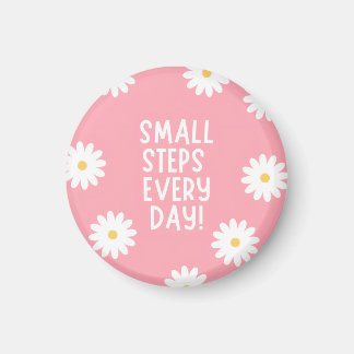 Rosa blomsterinspiration – Små steg varje dag Magnet