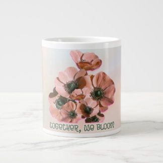 rosa blomsterkonst jumbo mugg