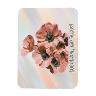 rosa blomsterkonst magnet