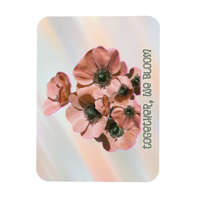 rosa blomsterkonst magnet (Vertikal)