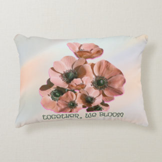 rosa blomsterkonst prydnadskudde
