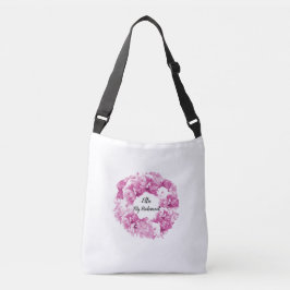 Rosa blomsterkrans Brudtärna Totebag Axelväska