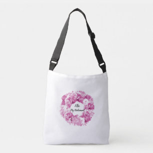 Rosa blomsterkrans Brudtärna Totebag Axelväska