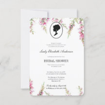 Rosa blomsterlig Bridgerton-tema, bröllopste regen