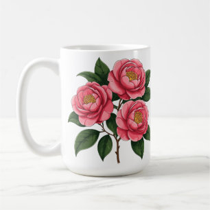 🌸 Rosa blomsterlig morgonglädje för kafferaster � Kaffemugg