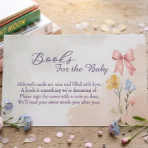 Rosa blomstermålning med rosett för Baby-kortet
