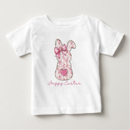 Rosa blomsterPåskkel hare Coquette rosett T Shirt