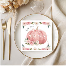Rosa blomsterpumpa Baby Shower Servett