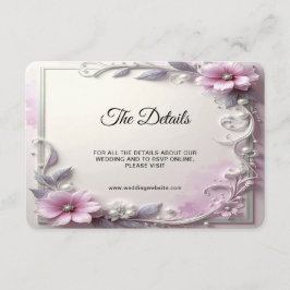 Rosa blomsterram detalj tilläggskort