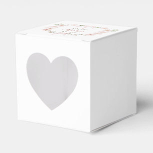Rosa blomsterram Dop hjärta Presentaskar