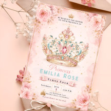 Rosa blomsterrik kunglig födelsedag