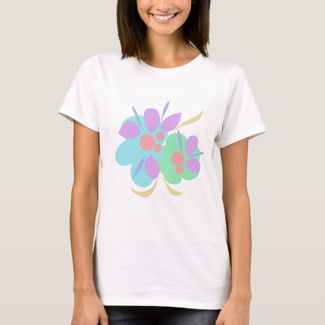 rosa blomsterstyrka t shirt (Framsida)